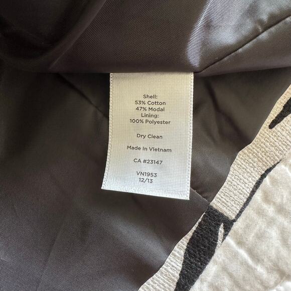 Talbots Women Plus Zebra Print Cotton Blend Collarless Longline Blazer Size 14W - Picture 8 of 13